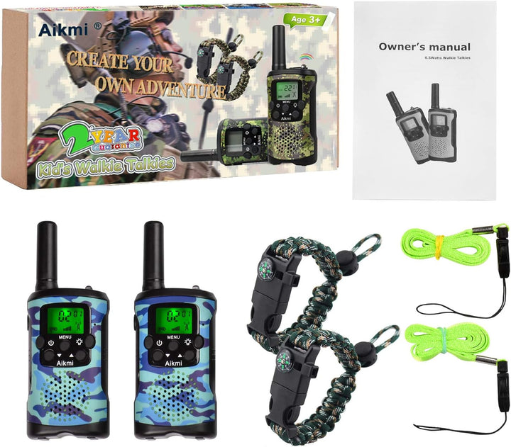 Aikmi - Walkie Talkies para niños, de 22 canales de radio, 2 vías y...