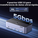 UGREEN 8K@60Hz HDMI Displayport KVM Switch 3 monitores 2 ordenadore...