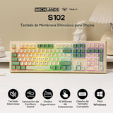 MechLands Aula S102 - Teclado de membrana para juegos con teclado n...