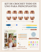 Aeelike Kit de ganchillo para adultos,Top de ganchillo de playa para mujer