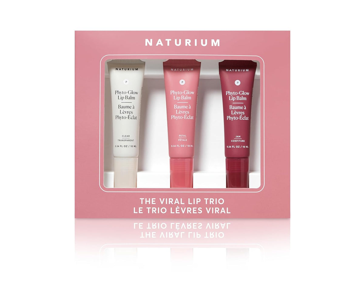 Naturium The Viral Lip Trio - Bálsamo labial Phyto-Glow con manteca...