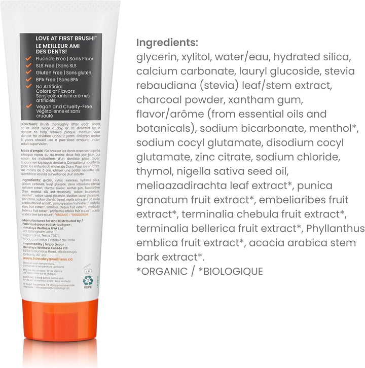 Himalaya Botanique Whitening Pasta de dientes antiplaca con carbón...