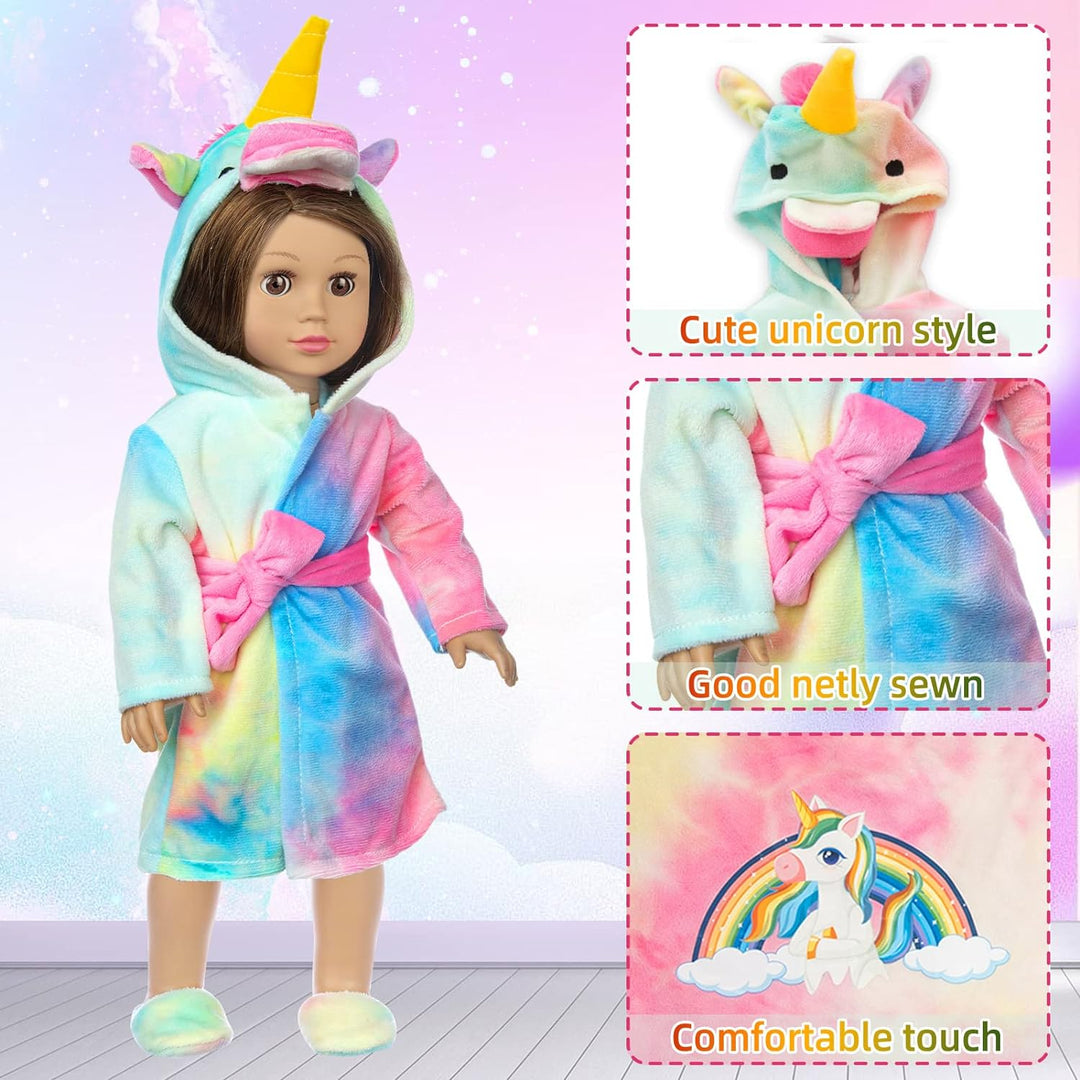 XFEYUE Juego de ropa de muñeca americana de 18 pulgadas y saco de d...