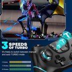 Diswoe Controlador Switch, Control remoto inalámbrico Pro para Switch 2/Switch/Switch Lite/Switch OLED, mando de juego con joystick, turbo ajustable con función programable