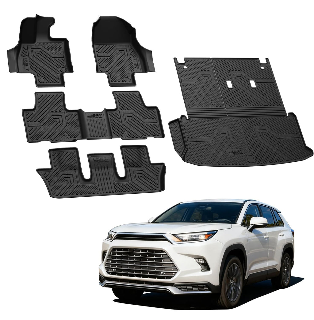 LASFIT Alfombrillas para Toyota Grand Highlander 2024-2026 7 y 8 asientos