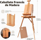 DJAR 169-Piece Wooden French Easel Art Painting Kit para Adults