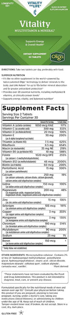 Melaleuca Suplemento multivitamínico y mineral de longevidad para hombres