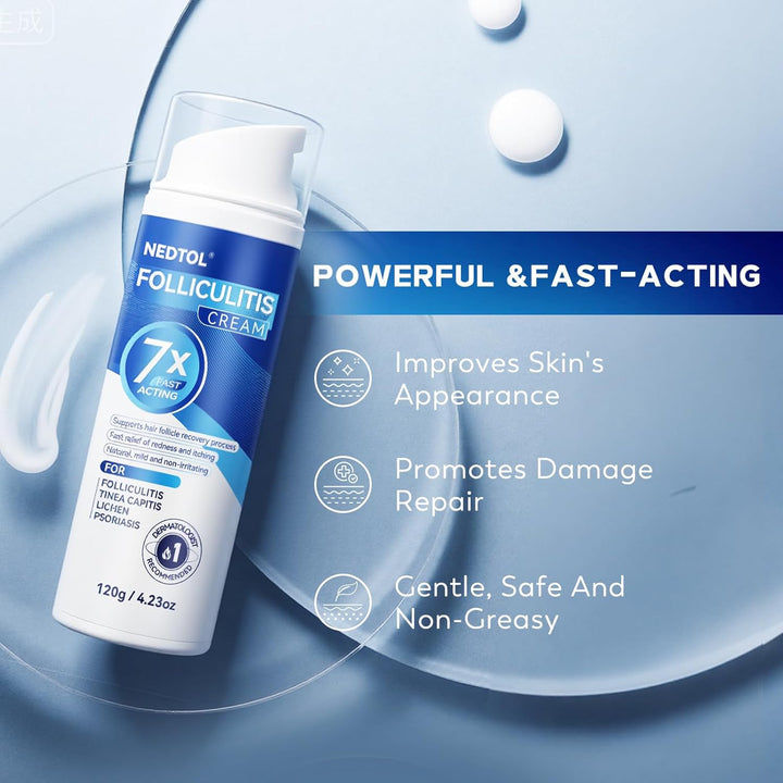 Nedtol Crema para el Tratamiento de la Foliculitis, Ungüento Antiba...