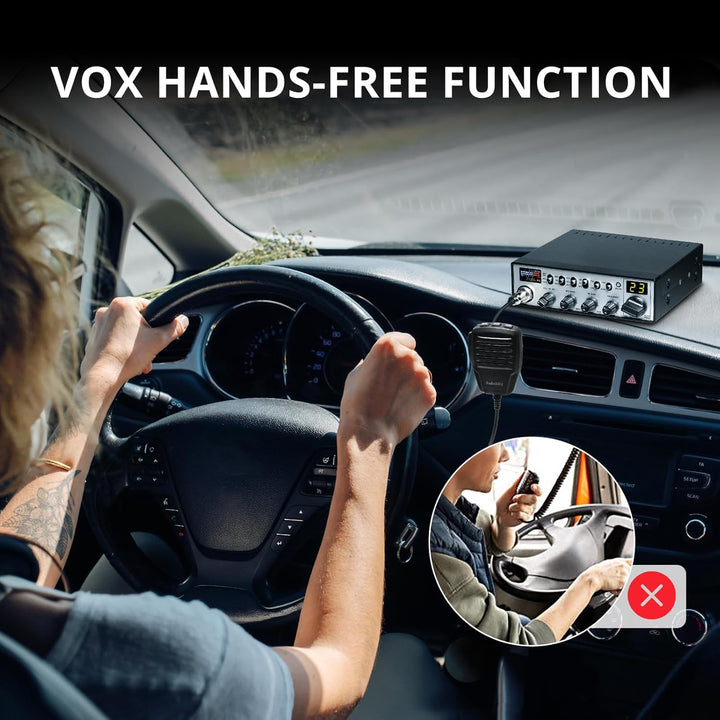 Radioddity Radio CB-900 PRO CB radio móvil AM/FM con NOAA