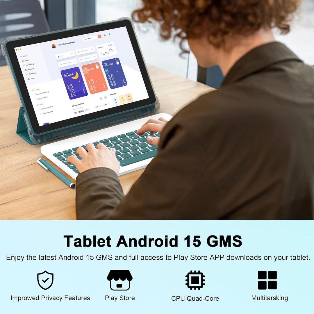 CUPEISI Tablet Android 15 de 10 pulgadas, 20 GB de RAM+128 GB de RO...