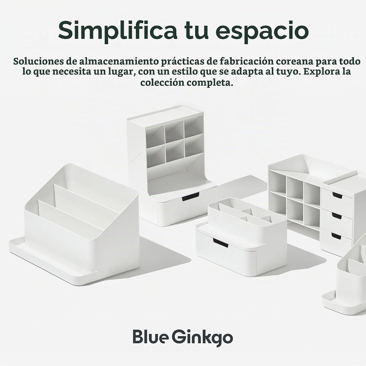 Organizador de Escritorio BLUE GINKGO, Suministros de Oficina, Azul, Hecho en Corea