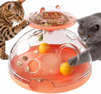 Juguete grande 2 en 1 para gatos, dispensador de golosinas