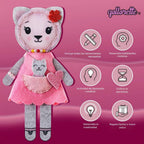qollorette Kit de costura de fieltro para niños, haz tu propio juguete de gatito, kit de manualidades para niños - Kit de costura Haz un amigo - Kit de costura para principiantes para niños, aprende a