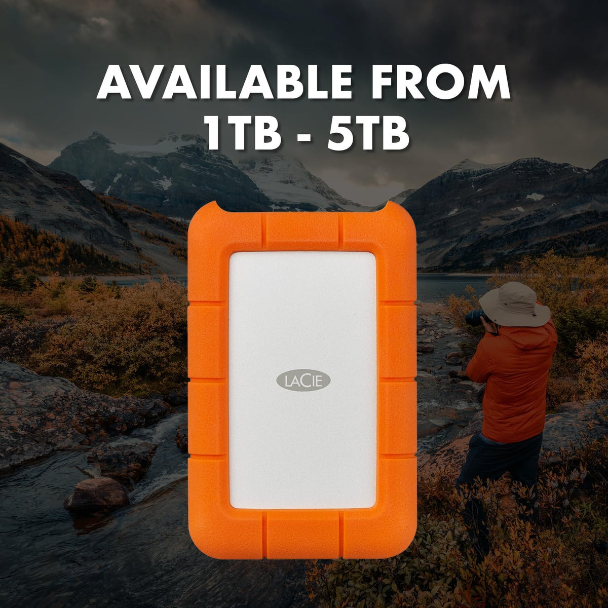 Mini disco disco duro portátil LaCie Rugged USB 3.0 , Naranja