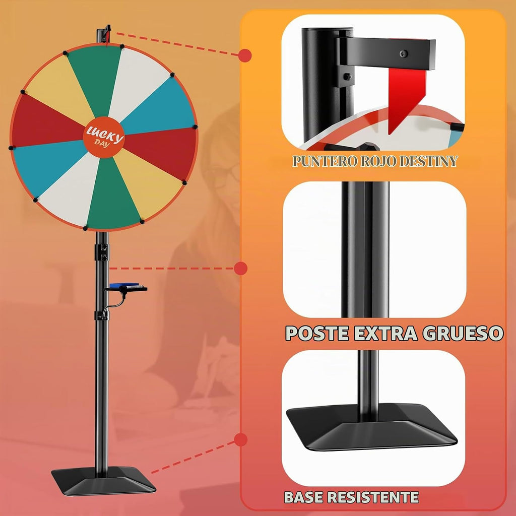 Rueda de premio resistente, rueda giratoria de doble uso de 24