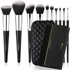 DUcare Brochas de maquillaje con estuche, 10 piezas de brochas