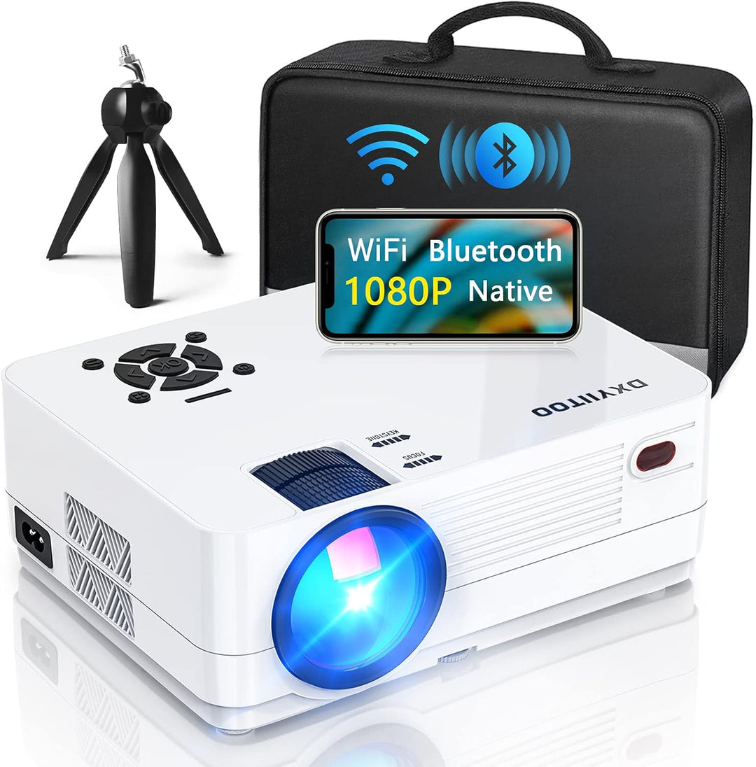 Proyector Native 1080P con WiFi y Bluetooth bidireccional, proyecto...