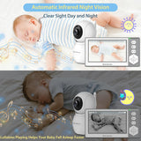 Monitor de bebé Baby Ganibs con 4 cámaras en espera con batería de...