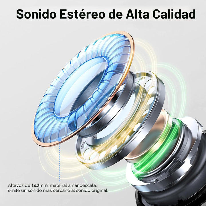 Auriculares inalámbricos, auriculares estéreo 3D 2026 Bluetooth 5.4...