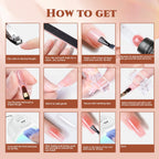 Jewhiteny Kit de extensión de uñas de polygel de 14 piezas con máqu...