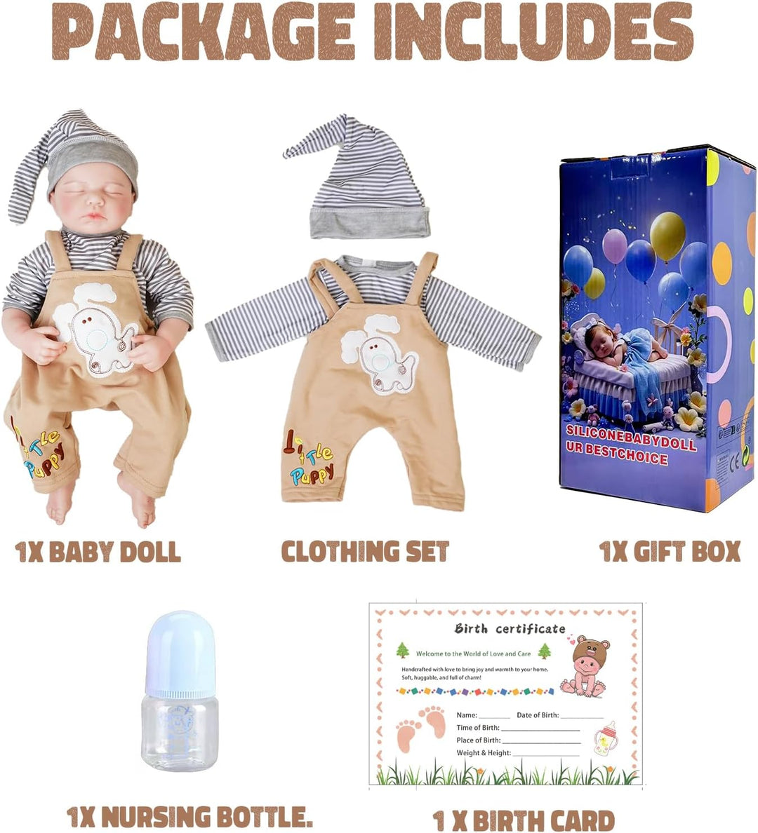 Muñecas Reborn de Bebé Realistas Niño - Muñeca de Bebé de 18 Pulgad...