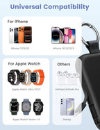 RORRY Cargador portátil, cargador portátil de 5000 mAh con cables i...