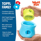 Dispensador interactivo de golosinas para perros West Paw, con diseño Toppl de Zogoflex®, L
