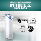 Germ Guardian Purificador de aire con filtro HEPA con desinfectante de luz ultravioleta, elimina los gérmenes, filtra las alergias, el polen, el humo, el polvo, la caspa de las mascotas, los olores del moho, purificador de aire silencioso 4 en 1 de 22