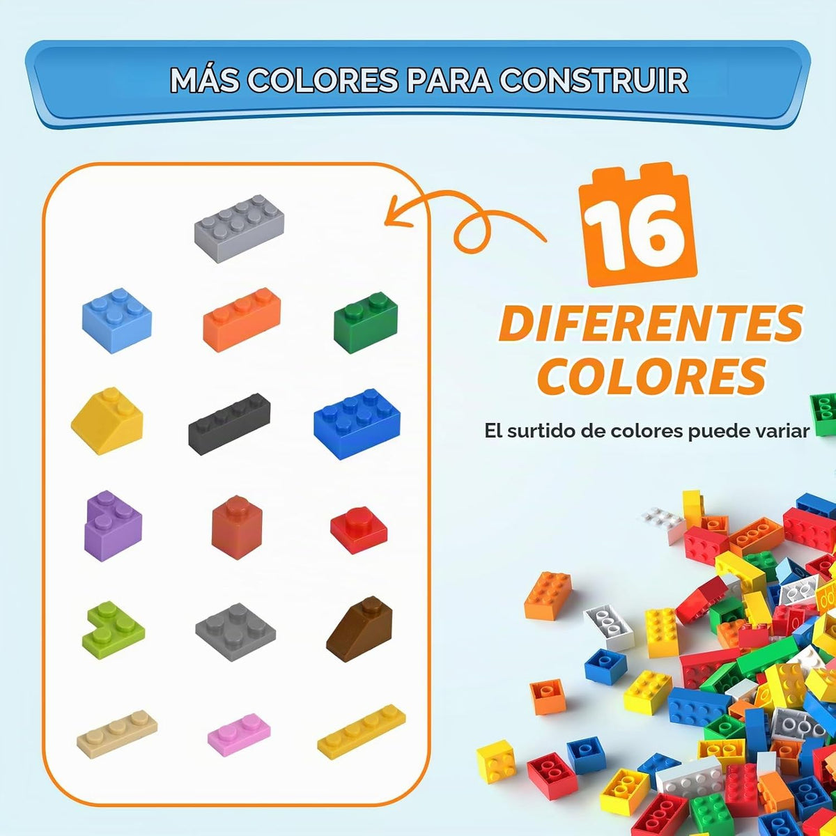 Juego de bloques de jardín clásicos a granel de ladrillos de