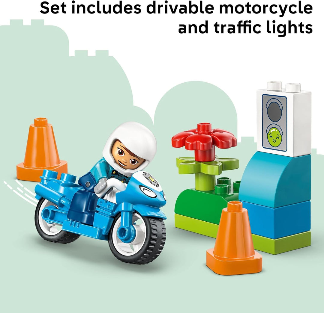 LEGO DUPLO Town - Juguete de construcción de motocicleta