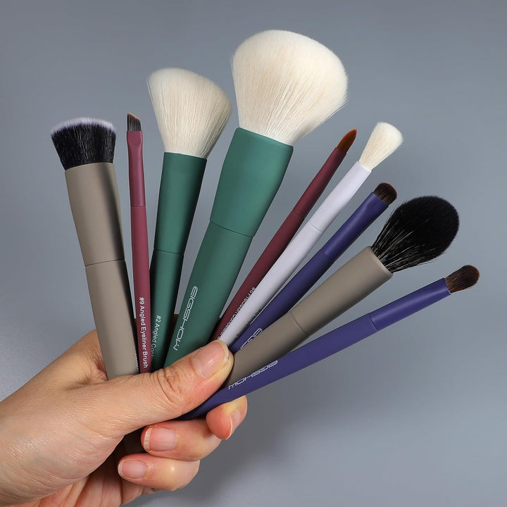 EIGSHOW - Juego de brochas de maquillaje esenciales de viaje de 5 c...