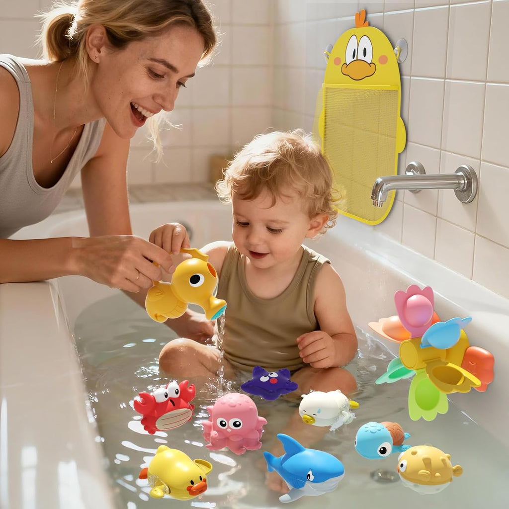 Juguete de baño para bebés sin moho para niños de 1 a 3 años con diseño