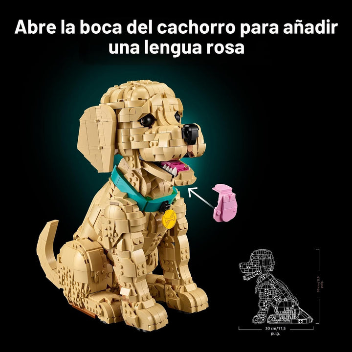 LEGO Icons Golden Retriever - Juego de construcción de cachorros pa...