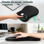 TECKNET Reposamuñecas para teclado y alfombrilla para mouse 2 en 1 con