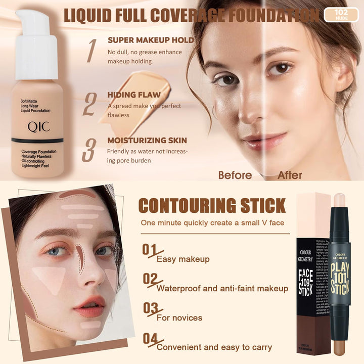 Kit completo de maquillaje todo en uno para mujeres kit completo, j...