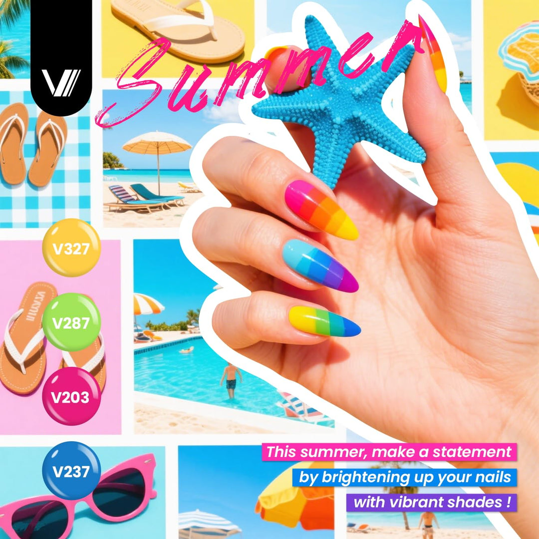 VANREESA Juego de 60 esmaltes de uñas de gel, 55 colores, primavera...