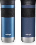 Contigo SnapSeal - Taza de viaje aislada de acero inoxidable, maíz azul, 20