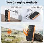 ERRBBIC Cargador solar de 20000 mAh, cargador inalámbrico portátil,...