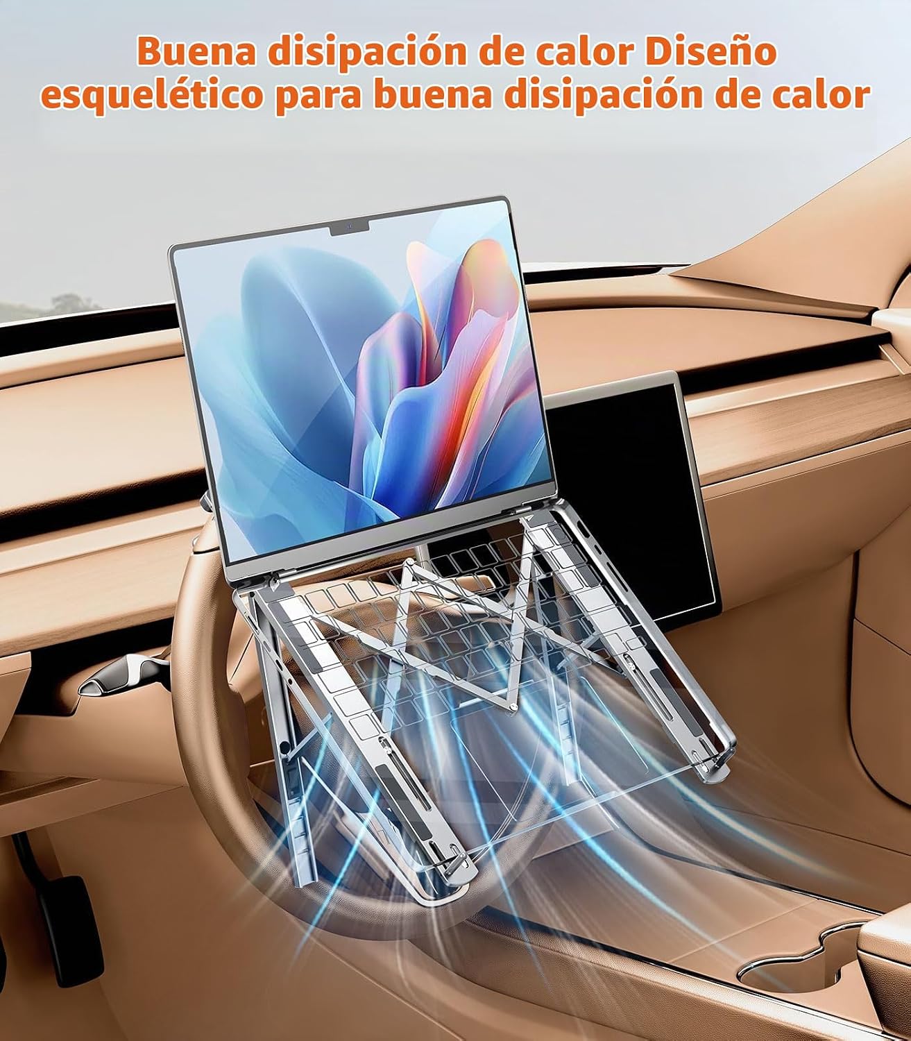 DICMKY Soporte para portátil de coche con bandeja para volante, alt...