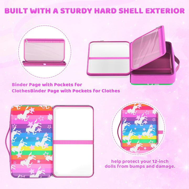 LININYHAO Funda de transporte compatible con muñecas Barbie de 12 p...