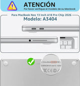 HXCASEAC Funda para MacBook Neo de 13 pulgadas con soporte, cubiert...