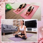 Paquete de 24 alfombrillas de yoga de 68 x 24 pulgadas a granel, 0.157 in de grosor, extra largas, antideslizantes, resistentes a desgarros, juego de ejercicios de yoga para fitness