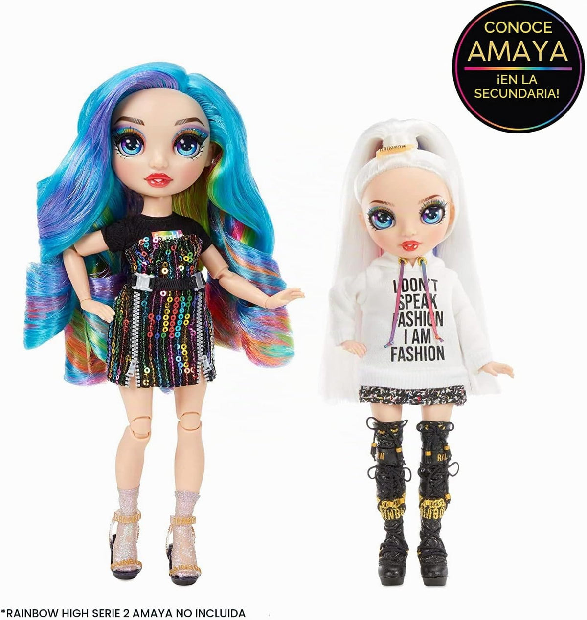 Rainbow High Jr High - Series 2 Amaya Rain - Muñeca de moda de 9 pulgadas con accesorios de diseño y mochila que abre y cierra. Gran regalo de juguete para niños de 6 a 12 años y coleccionistas