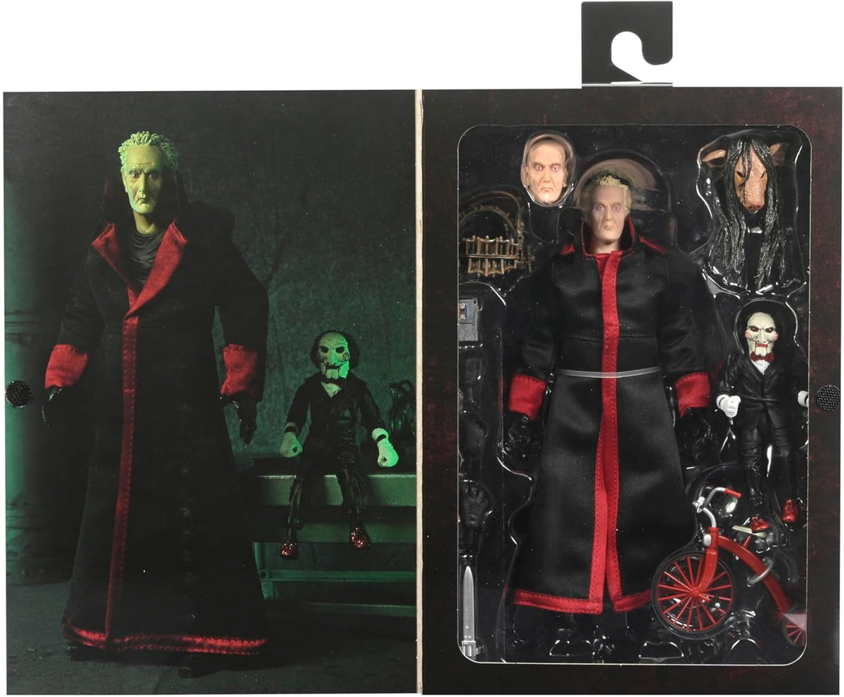 NECA Figura de acción del asesino Jigsaw Ultimate de Saw, de 7 pulgadas, con túnica negra