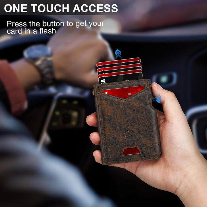 Cartera SEMORID para hombres con soporte para tarjetas desplegable...