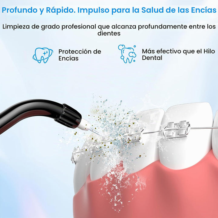 Irrigador dental inalámbrico para dientes, hilo dental en forma de...