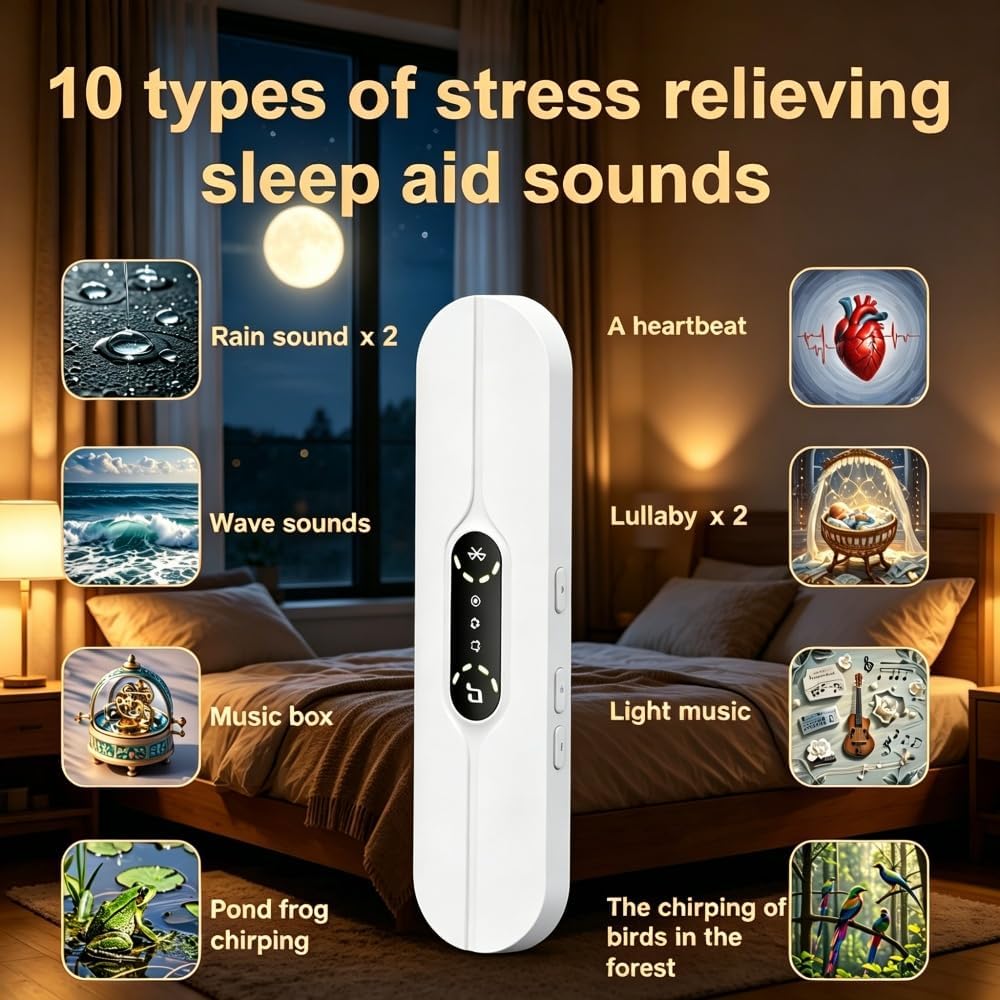 PMNQY Altavoz de almohada para dormir, mini ayuda portátil para dor...