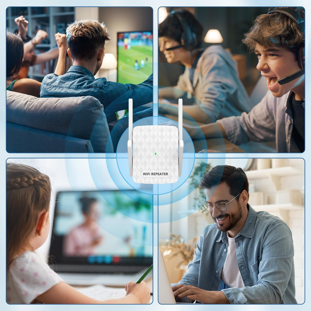 Amplificador de señal WiFi repetidor inalámbrico de