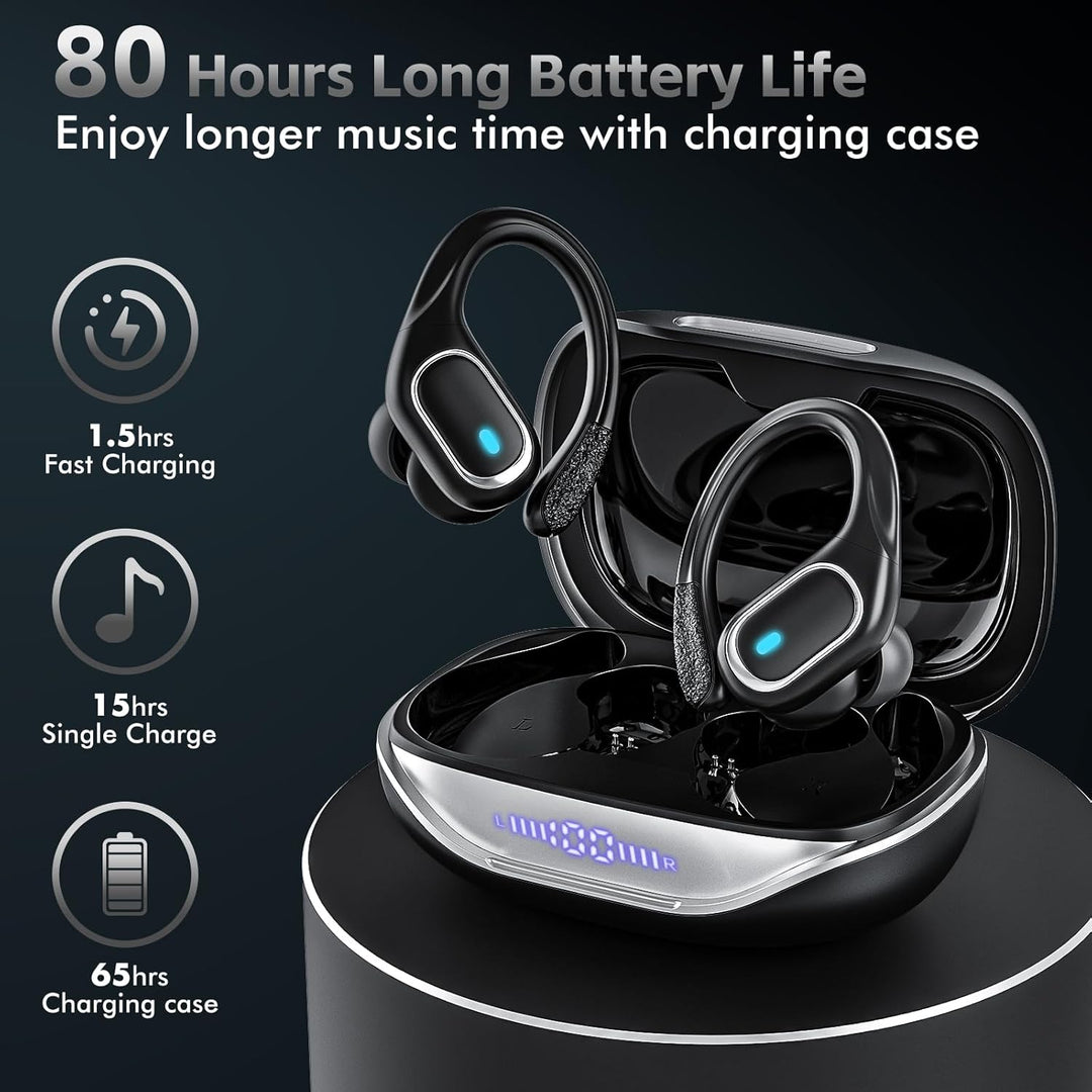HAOYUYAN Auriculares inalámbricos Bluetooth 5.3 con reproducción de...