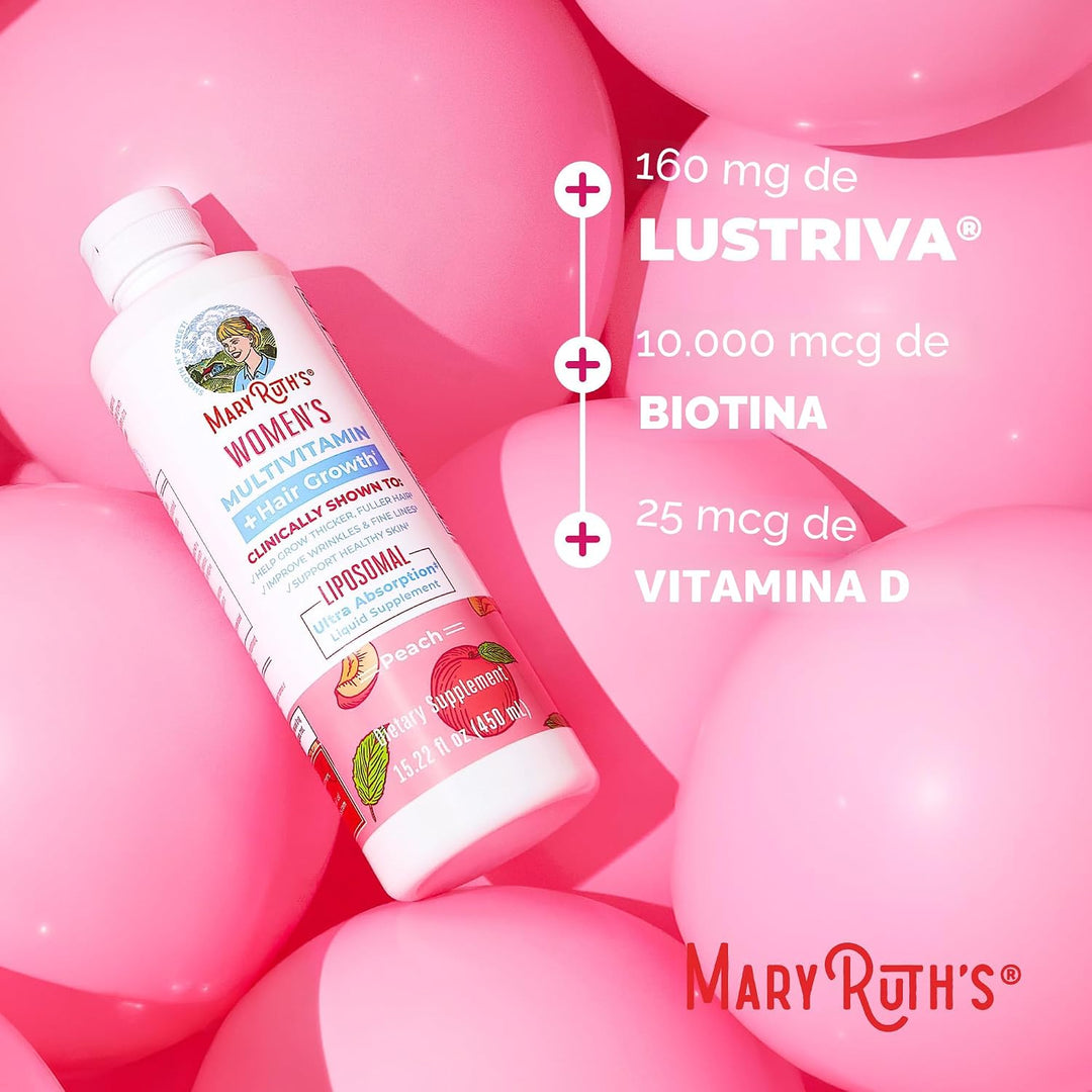MaryRuth Organics Multivitamínico para mujer + liposomal para el cr...
